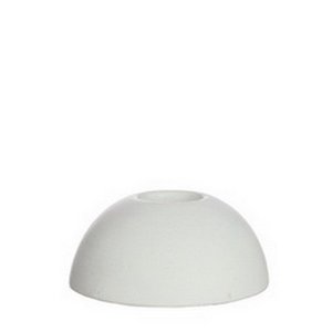 Rounded candle holder h.3 Ø7 cm white