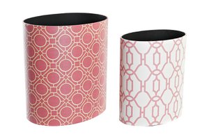 Vuilnisbakkenset 2 HOUTEN CANVAS 33X24,5X35,3 ORANJE LD195391