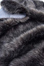 Seat Cover Silver Faux Fur