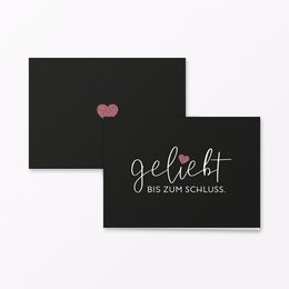 Sorgkort "Beloved" foldekort A6 landskab inkl. kuvert + efterbehandling
