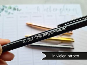 Metallic ballpoint pen "heart person"