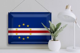 Tin Sign Flag Cape Verde 40x30cm Cape Verde Vintage