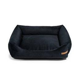 Cama para perros "Otto" negra con colchón ortopédico