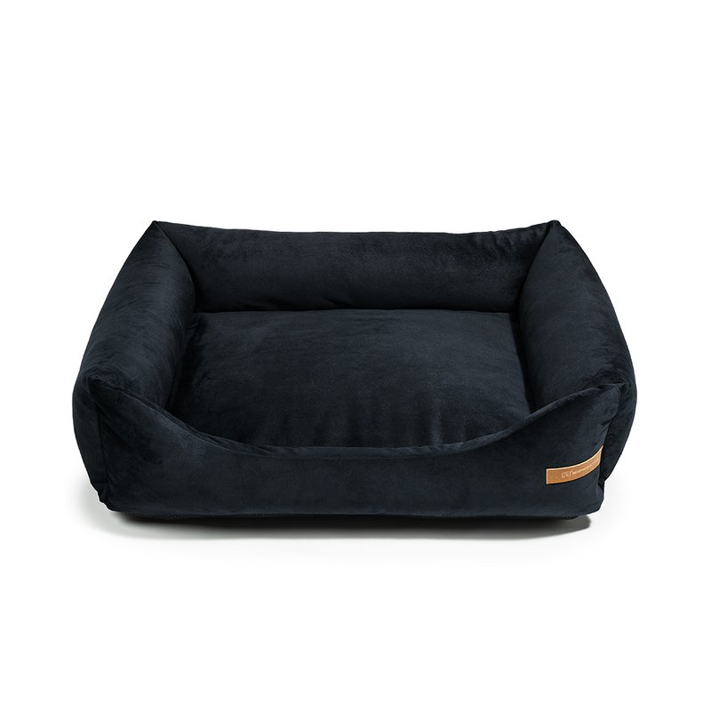 Cama para perros "Otto" negra con colchón ortopédico
