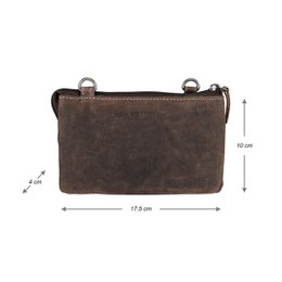 Lille skuldertaske I 3 farver Buffalo Læder - Festivaltaske - Lædertaske Lille - Crossbody taske til kvinder - Str. M