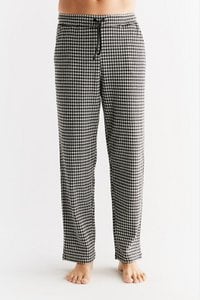 2455-01 | Men's homewear trousers checked - black/grey/natural