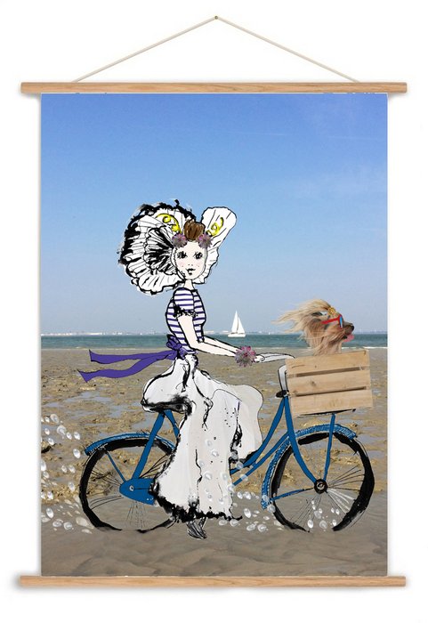 Poster A3 Zeeuws meisje met hond