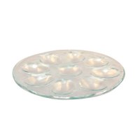 Glass eggs plate 22.5x22.5x2cm