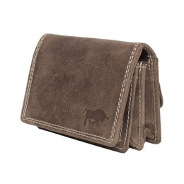 Cartera Mujer Mini Buffalo Leather - Cartera Mujer Extra Pequeña En 3 Colores Buffalo Leather