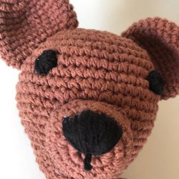 Luna-Leena dog Bella cuddle brown - organic cotton - 0+ - hand crocheted in Nepal
