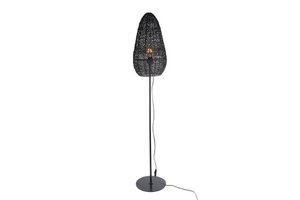 Staande lamp Xavier matzwart metaal 29x29x150cm