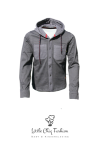 Funkle Boys Overshirt - Gray Checkered with Hood - Casual Luxury