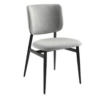 Light gray fabric chair 4147