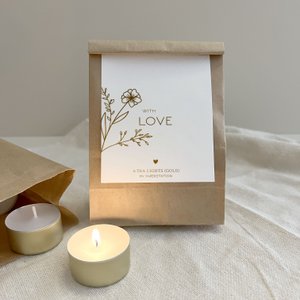 Teelights 'mit Liebe'