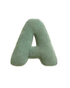 Letterkussen "A" groen
