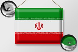 Tin Sign Flag of Iran 40x30cm Flag of Iran
