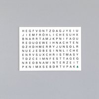 Postkarte Holzschliff Weihnachtskarte Ted Rätsel