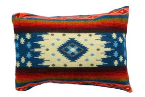 Pillow 40x60cm - Native Quilotoa Blue - including duck feather innner cushion