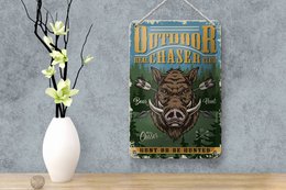 Tin sign outdoor 12x18cm hunting real chaser club decoration