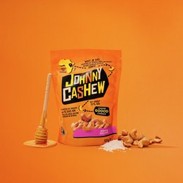 Roasted cashew nuts with honey and sea salt, 125g package.