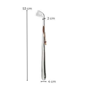 Schoenlepel Golf L 51 cm, vernikkeld, hoogglans gepolijst