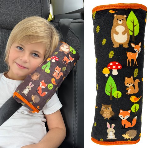 Car sleeping pillow forest animals