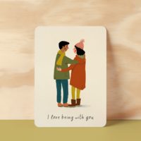 Postcard |  I love being with you