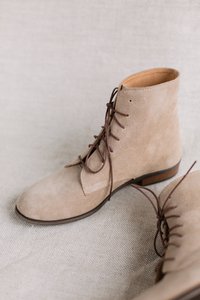 Winter leather boots - Klara - Beige Suede 35-42