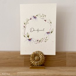 Greeting card -Coneflower wreath