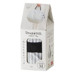 Shupatto kompakt foldbar indkøbspose størrelse M - Stripes (Sen)