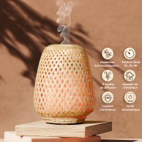 Ultraschall-Diffusor – Olaki – Rattan-Schale – gesunde Diffusion von Duftdüften – originelle Geschenkidee
