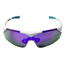 SUNUP Set Magnet-Sport-Sonnenbrille Matt weiß /  Full Revo Purple