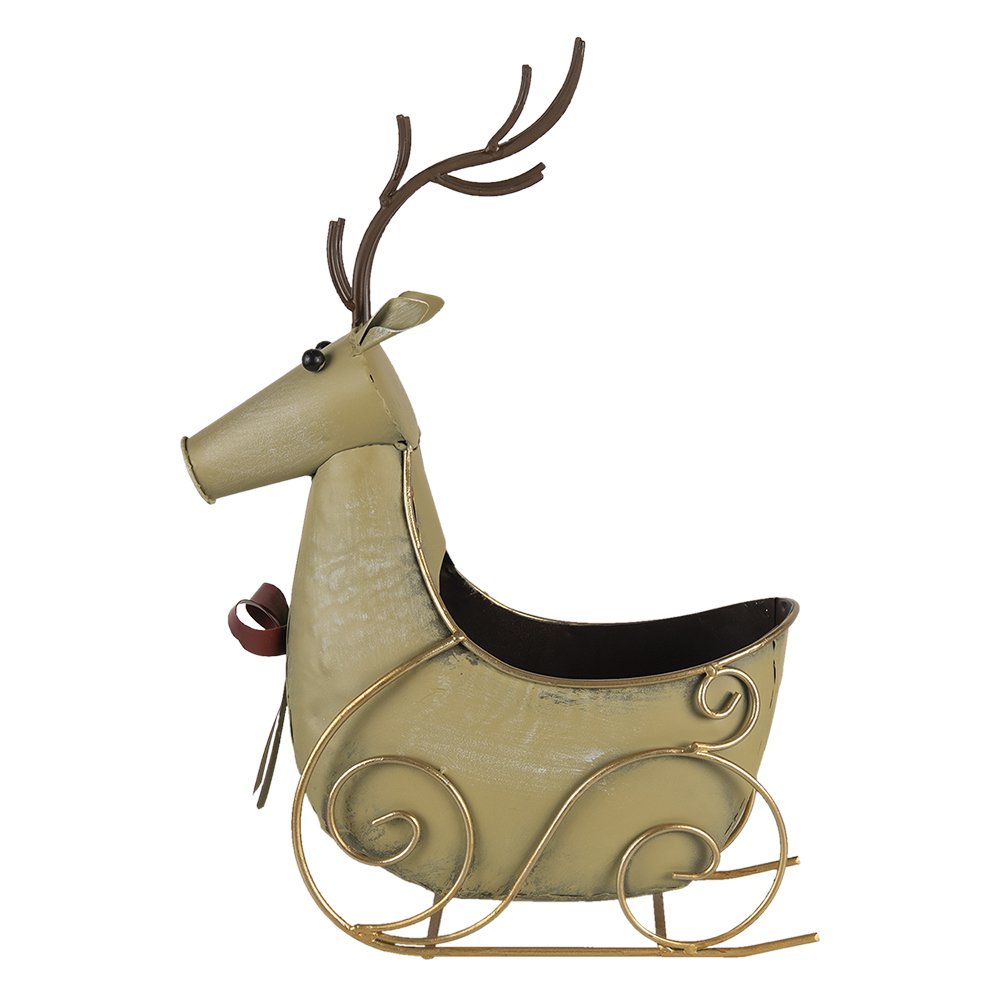 Opbergmand Rendier 33x17x44 cm Goudkleurig IJzer Mand