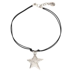 Schwarz versilberter „Central Star“-Halsreif