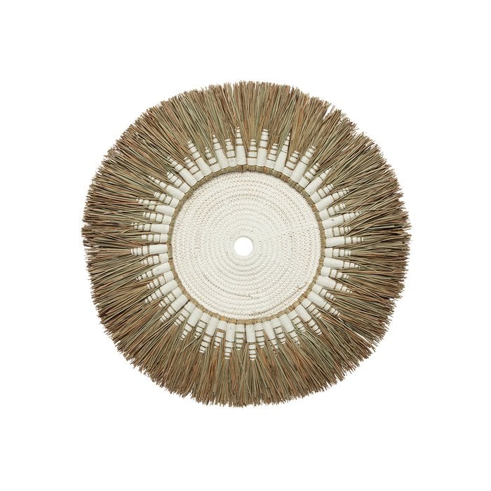 De Raffia Macramé Muurdecoratie - Wit Naturel
