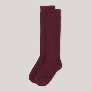 Kniehohe Socken – Vintage-Rot – Merlot-Rot