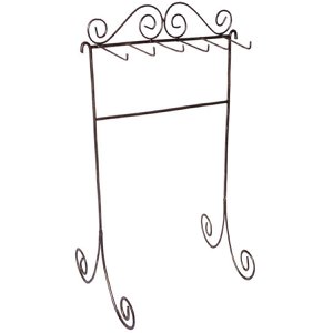 Antique black necklaces metal support