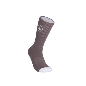 Cotton Crew Socks Logo grey