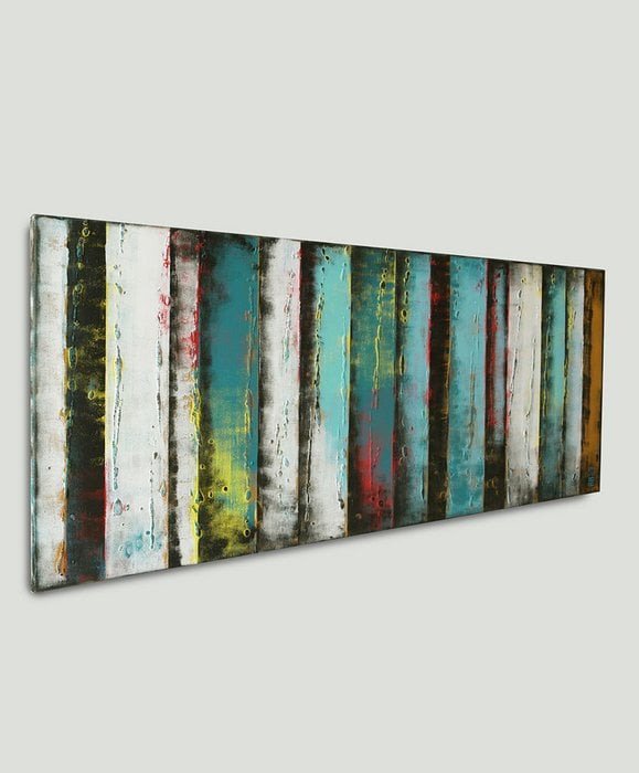 Schilderij - Turquoise Panels