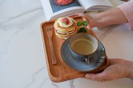 Handmade Tableware - Appetizer Serving Tray 26x20 cm - Eco-friendly - Khaya Wood