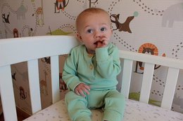 Grøn rib-romper