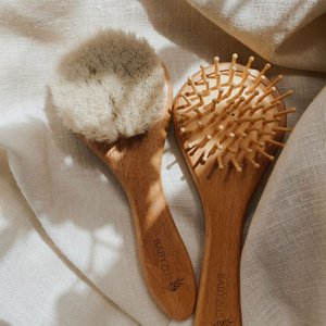 Baby-Pinsel-Set | Ziegenhaar und Buchenholz