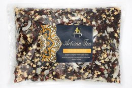 Artisan Tea Blends - Hidden Islands Blend 1Kg, a premium tea product featuring a blend of high-quality tea leaves, herbs, and spices. The tea is packaged in an attractive, decorative bag.