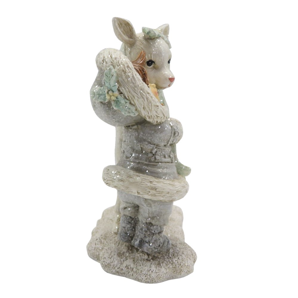 Beeld Kind 13 cm Wit Polyresin Kerstdecoratie