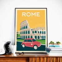 Vintage Rome Poster | Premium poster City Rome Italy