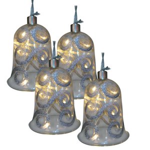 4 Set LED Decoratief met lichte keten "Bell"