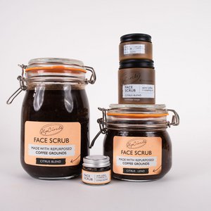 Face Scrub with Coffee + Rosehip Oil - Citrus Blend - Bulk 1L