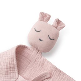 ENSEMBLE DOUDOU + BANDANA + ANNEAU DE DENTITION - MOD. OSO - ROSE FONCÉ