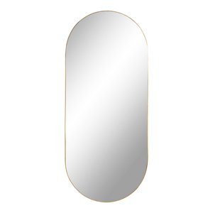 Jersey Mirror - Brass Look, Steel, 35x80x0.5 cm
