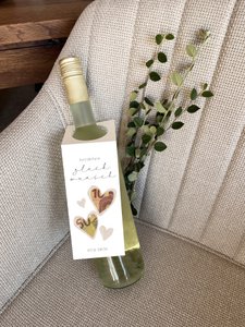 Flaschenetikett für Geldgeschenke Glückwunsch, Wein, Sekt & mehr